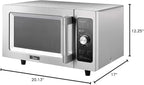Midea Equipment 1025F0A Countertop Commercial Microwave Oven with Dial, 1000W, Stainless Steel.9 CuFt