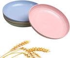 Wheat Straw Plates Lightweight Unbreakable Dinner Dishes Plates Set Dishwasher & Microwave Safe (Extra Large 8 Pack 10')