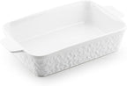 Casserole Dish for Oven, 4.2 QT Baking Dish, 9x13 Large Porcelain Baking Pan, Durable Rectangular Lasagna Pan Deep with Handles, Microwave Oven Safe