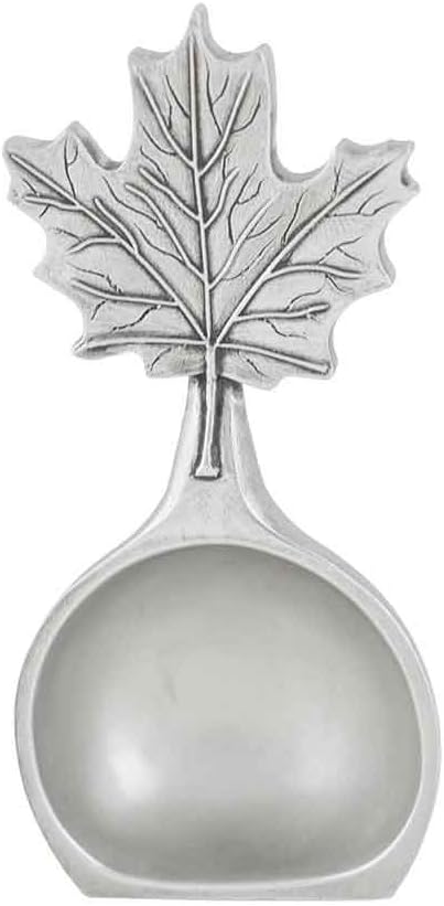 DANFORTH – Freestanding Maple Leaf Coffee Scoop/Spoon, Pewter, 3.75”, Made In USA