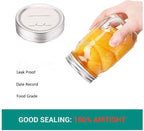 100pcs Wide Mouth Canning Lids for Ball, Kerr Jars - Split-Type Metal Mason Jar Lids for Canning - Food Grade Material, 100% Fit & Airtight for Wide Mouth Jars