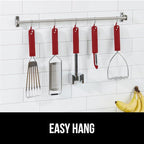 GORILLA GRIP Patented Dual-Sided Meat Tenderizer, Heavy Duty Kitchen Mallet with Soft Handle, Spiked Side Tenderizes and Smooth Flattens, Maximize Food Flavor, Commercial Grade Chicken Pounder, Red