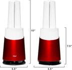 Tribest Personal Blender II, Small Portable Blender for Shakes and Smoothies with BPA-Free Cups, Red