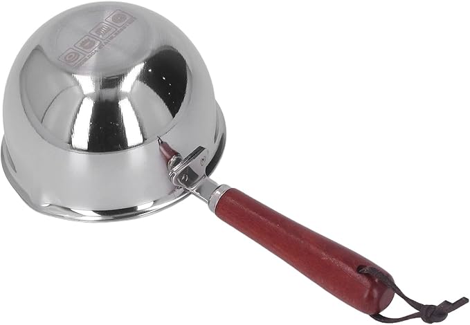 Melting Pot,Nonstick Stainless,Butter Milk Pot, Stainless Steel Butter Warmer Coffee Warmer Milk Pot Steel Milk Coffee Warmer with Dual Pour Spouts Small Saucepan for Syrup