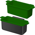 2 PCS Silicone Grease Cup Liners for Blackstone 36 28 22 17 Inch Griddle,Reusable Grease Catcher Cup Liner Grill Grease Tray,Durable Drip Pans Blackstone Griddle Accessories,Green