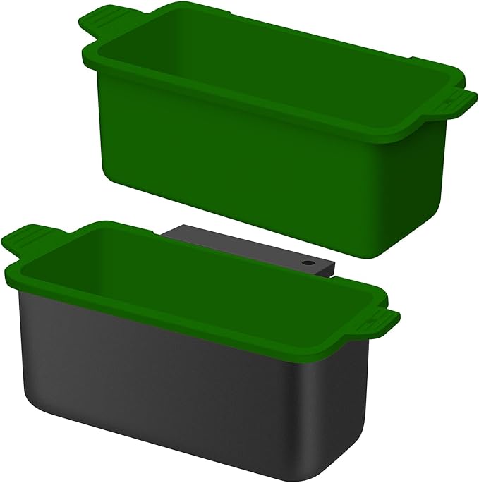 2 PCS Silicone Grease Cup Liners for Blackstone 36 28 22 17 Inch Griddle,Reusable Grease Catcher Cup Liner Grill Grease Tray,Durable Drip Pans Blackstone Griddle Accessories,Green