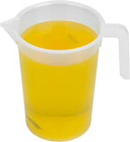 Restaurantware Measuring Cups, 1 Quart Pack of 10 Conical Spout Baking Measuring Cups, Liquid Scaling Vessels with I-Beam Handle, Embossed Graduations, Clear, Break and Crack Resistant for Baking