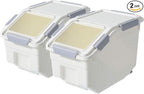 LISM 2 Pack Dog Food Storage Container with Scoop,Large Airtight Pet Dog Food Bin,Container for Dog Treats Rice,Dog Cat Dry Food Bin,Baking Supplies,Flour,Rice,Kitchen Pantry Cereal(10 LB)