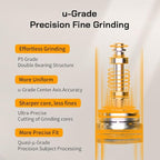 MAVO Manual Coffee Grinder, Wizard Hand Coffee Grinder, Capacity 25g with CNC Stainless Steel Pentagon Conical Burr, Adjustable Setting, Burr Coffee Bean Grinder for French Press, Pour Over Black