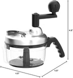 Geedel Hand Food Chopper, Vegetable Quick Chopper Manual Food Processor, Easy To Clean Food Dicer Mincer Mixer Blender, Rotary Onion Cutter for Garlic, Salad, Salsa, Nuts, Meat, Fruit, Ice, etc
