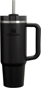STANLEY Quencher H2.0 Tumbler with Handle and Straw 30 oz | Flowstate 3-Position Lid | Cup Holder Compatible for Travel | Insulated Stainless Steel Cup | BPA-Free | Black 2.0