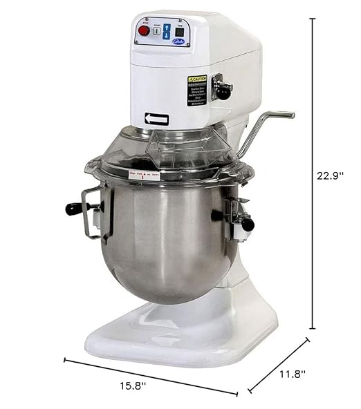 Globe Food Equipment SP08 8-Quart 3-Speed Countertop Planetary Mixer, Stainless Steel, 115 V, NSF