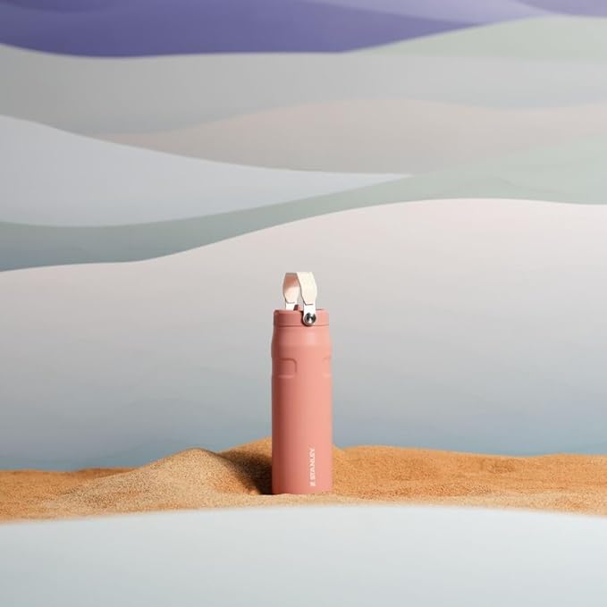 Stanley IceFlow Flip Straw 2.0 Water Bottle 24 oz | Built-In Straw for Travel and Sports | Lightweight and Leak Resistant | Insulated Stainless Steel | BPA-Free | Sienna