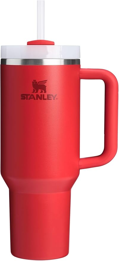 STANLEY Quencher H2.0 Tumbler with Handle and Straw 40 oz | Flowstate 3-Position Lid | Cup Holder Compatible for Travel | Insulated Stainless Steel Cup | BPA-Free | Chili Red