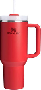 STANLEY Quencher H2.0 Tumbler with Handle and Straw 40 oz | Flowstate 3-Position Lid | Cup Holder Compatible for Travel | Insulated Stainless Steel Cup | BPA-Free | Chili Red