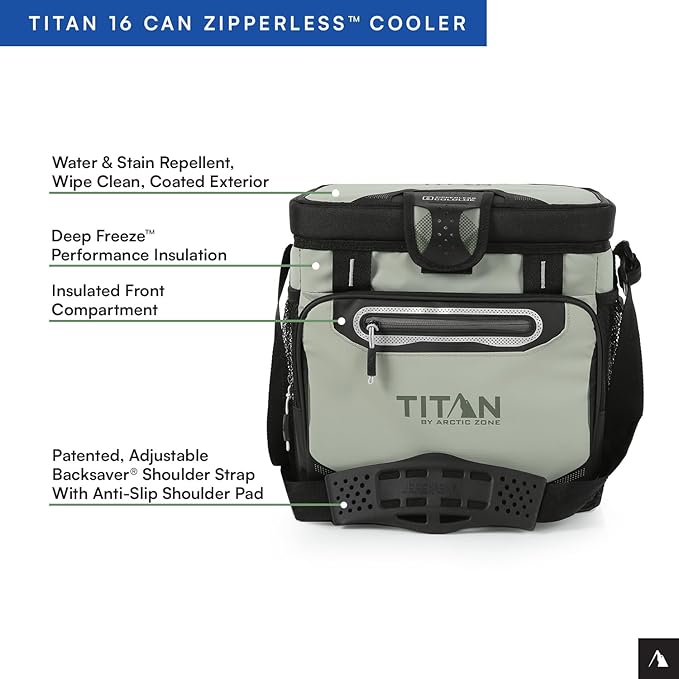 Titan by Arctic Zone 30 Can Zipperless Soft Cooler with HardBody Liner
