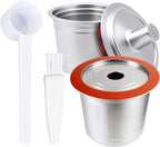 2 Pack Reusable K Cups for Keurig, Stainless Steel Reusable K Pods Coffee Filter, Refillable K Cups Compatible with Keurig 2.0 and 1.0 (2 Pack)