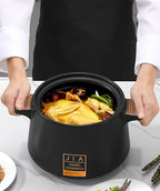 Ceramic Casserole with Lid, 5L, Black