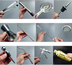 Cocktail Shaker Set Bartender Kit with Stand - 16 Piece Bar Tool Set Drink Mixer Set Includes : 25oz Shakers, Jigger, Strainer, Mixer Spoon, Muddler, Liquor Pourers, Straw (Gold)