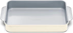 Caraway Non-Stick Ceramic 9”x13” Rectangle Pan - Naturally Slick Ceramic Coating - Non-Toxic, PTFE & PFOA Free - Perfect for Brownies, Lasagnas, and More - Cream