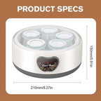 Yogurt Maker, Automatic Digital Yoghurt Maker Machine with 5 Glass Jars 42 Ozs, with Constant Temperature Control for Home Organic Yogurt, Cheese, Fruit Wine (No Cups)