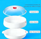 Microwave Vegetable Steamer, Microwave Steamer for Vegetables,Microwavable Cookware with Lid and Tray for Cooking Food and Vegetables (First floor)