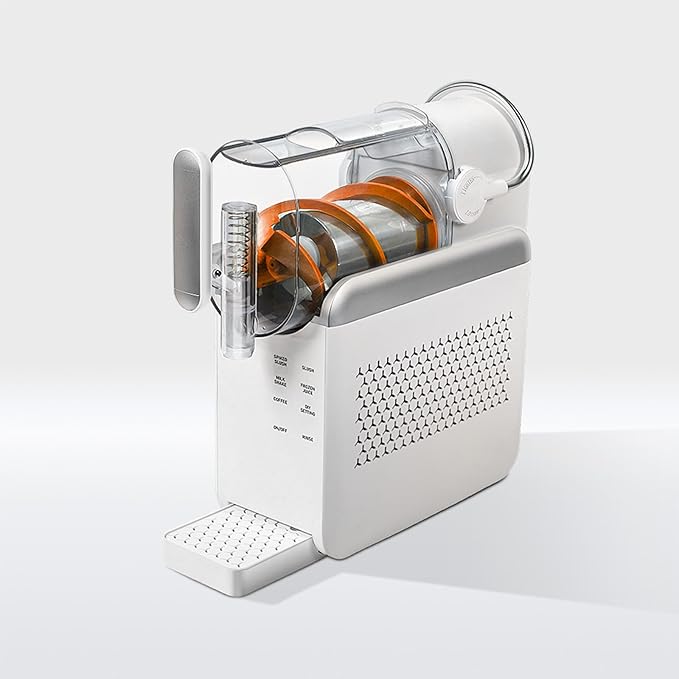 Slushie Machine,Slushy Machine for Home,No Need Ice Cubes,15 Minute Slushy Maker Machine,5 Preset Modes&DIY Mode,Ice Cream Maker,Smoothie/Milkshake/Frozen Juice/Coffee/Cocktail (WHT)