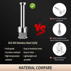 Stainless Steel Meat Tenderizer Tool, 21 Sharp Needles, Chicken Meat Tenderizer, Tenderizing Steak, Beef, Chicken, Pork, Barbecue, Marinating Prep Tool, with free cleaning brush