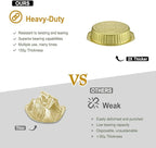 7.8" Aluminum Foil Pans with Integrated Handles and Snap-On Lids (10 pcs) | 2X Thickness Heavy-Duty Reusable Tin for Baking and Cooking