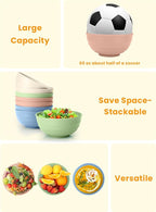 Homienly Large Wheat Straw Bowls 60oz Light Color Bowl Set of 8 - The Ultimate All-in-One Set for Salad, Soup, Cereal & Oatmeal, Microwave Safe & Unbreakable