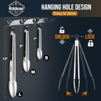 Kitchen Tongs - 9 inch Heavy Duty Food Tongs, Ergonomic Grip Superior Stainless Steel and Non-Slip Heat Resistant handle - Perfect for Cooking, Salad, Grilling, Barbecue,Dishwasher safe