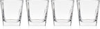 TRUE Square Rocks Glass, Old Fashioned Whiskey Glasses, Superb Drinking Cups for Cocktail Party, Home Bar, Bartender Accessories, Set of 4, 10 oz