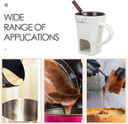 Garneck 2 Sets Chocolate Fondue Mugs Ceramic Multifunction Pot Hot Chocolate Mug Porcelain Melt Chocolate Fondue Crucible Mini Fondue Pot for Cheese Caramel Butter