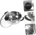 PRETYZOOM 1pc Stainless Steel Steamer Pot Versatile Stockpot for Soup Boiling Rustproof Kitchen Cookware Easy to Clean Capacity for Delicacies for Home Cooking Random Style