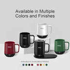 16Oz Temperature Control Smart Mug, Self Heating Coffee Mug LED Display, 180 Min Battery Life - Hot up to 149℉ Fast Wireless Charger Base Improved Design(16oz, Coffee)