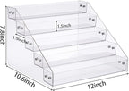 Acrylic Spice Rack, Tiered Spice Rack Shelf Seasoning Organizer for Countertop, Cabinet, Pantry, Kitchen Storage - 5 Tier, 2PCS