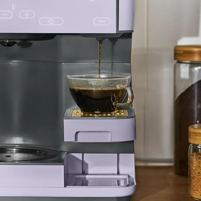 Beautiful Multi-Brew Coffee Maker – 12-Cup Carafe & Single-Serve Pod or Grounds, Iced Coffee Mode, Programmable Touch Display, Includes Filters (Lavender)