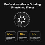 V6 Pro Portable Coffee Grinder - 60 Grind Settings Conical Burr, USB-C Fast Charge 4400mAh for Camping Travel Office, Aircraft Aluminum Body, Cup Holder Size, Quiet ≤65dB & 2-Yr Warranty