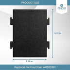 2-Pack Notched Activated Carbon Charcoal Microwave Hood Filters - 9.75" x 7.25" Microwave Hood Filters - Compatible with Whirlpool OTR Models and KitchenAid Models, Made in USA