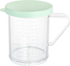 Restaurantware RW Base 10 Ounce Clear Plastic Dredge Spice Shaker 1 Reusable Dry Rub Shaker - Includes Green Perforated Lid With Handle Clear Polycarbonate Spice Shaker For Fine Seasonings