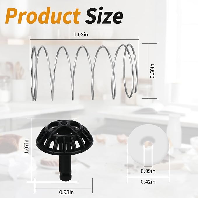 Coffee Machine Brew Basket Bottom Spring Loaded Stopper Kits Replacement Brew Baske for Cuisinart DCC-1200 DCC-1200BCH DCC-1200BW Coffee Maker Brew Basket Parts