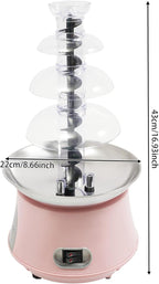 Chocolate Fountain Machine - 4 Tier Electric Chocolate Fondue Fountain Machine for Parties - Melts Cheese, Queso, Candy, and Liqueur - Dip Strawberries, Apple Wedges, Vegetables, and More