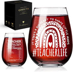Teacher Gifts: Wine Glasses for Teacher Appreciation, Valentine's Day & Birthdays - For Women & Men