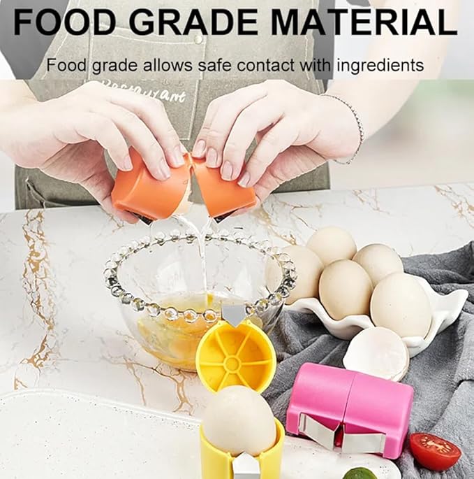 3PCS Egg Shell Opener Egg Cracker Tool for Raw Eggs Egg Topper Cutter Hard Boiled Egg Peeler Cube Egg Separator Stainless Steel Eggshell Breaker Multifunctional Raw Eggs Cracking Tool Kitchen Gadgets