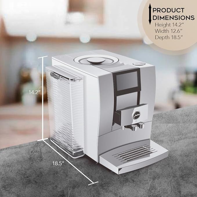 Jura Z10 Coffee Machine Aluminum White Bundle with Filter Cartridge Water Stabilizer, Milk System Cleaner Mini-Tabs, Cleaning Tablets, Milk Containers, and Blend Whole Bean Coffee (6 Items)