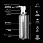 Sauce Pump Dispensers, 17oz Glass & Stainless Steel, 8ml Capacity, Perfect for Kitchen, BBQ, Baking, Salad, Restaurant, Cafe, Hotel, Party, Buffet, Infusing Herbs