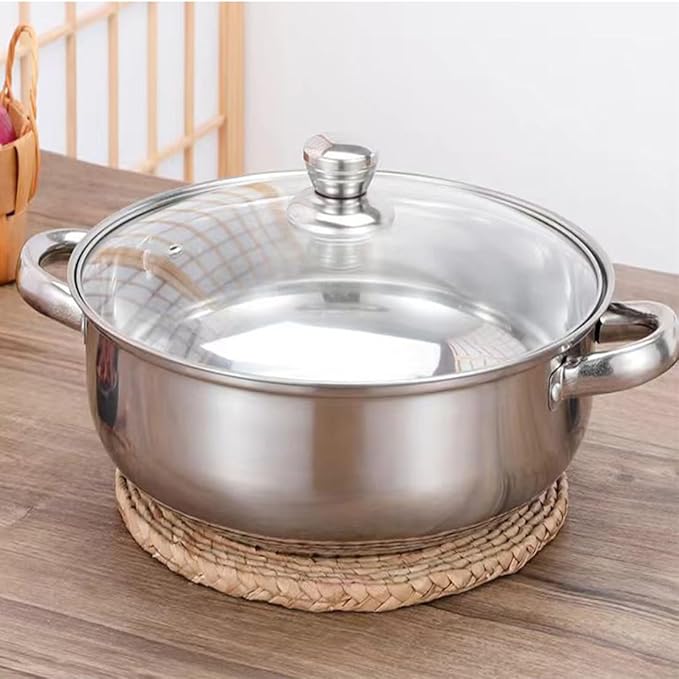 Steamer for Cooking, 3.0 Quarts Stainless Steel Steamer Pot, 2-Tier Food Steam Pots with Lid for Cooking Vegetables, Seafood, Soups, Stews and Pasta, 8.5 x 7.3 inch