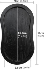 Black Salt and Pepper Mill Tray, Pepper Grinder Wood Rest, Work Surface and Dining Table Protector (Pepper mill not included)