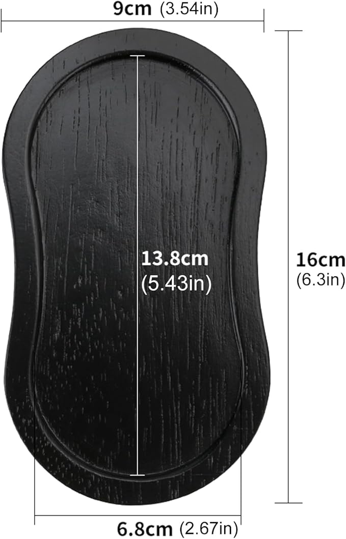 Black Salt and Pepper Mill Tray, Pepper Grinder Wood Rest, Work Surface and Dining Table Protector (Pepper mill not included)