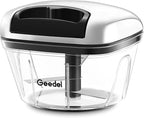 Manual Food Processor Vegetable Cutter, Geedel Pull Chopper with String, Food Chopper Vegetable Cutter for Veggies, Fruits, Salad, Onion, Ginger, Nuts.